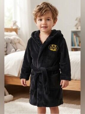 Batman Plush Hooded Robe   NWT